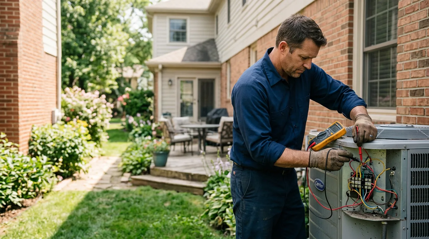HVAC technician working near Castana, IA
